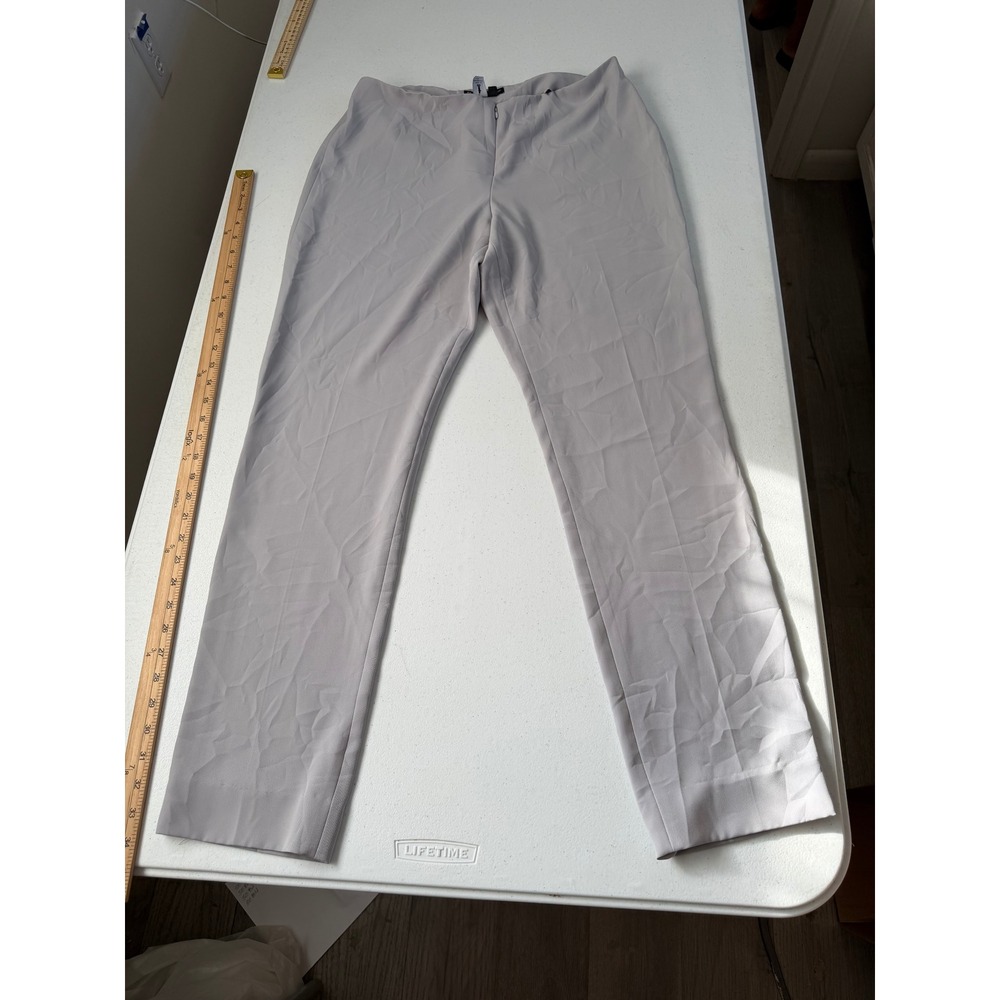 Peace of Cloth Panticular Grey Straight Leg Side Zip Trousers Made‎ in NYC Sz 10